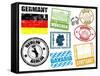 Stamps With Germany-radubalint-Framed Stretched Canvas