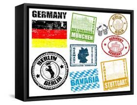 Stamps With Germany-radubalint-Framed Stretched Canvas