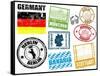 Stamps With Germany-radubalint-Framed Stretched Canvas