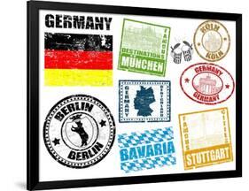 Stamps With Germany-radubalint-Framed Art Print