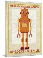 Stan Jr. Box Art Robot-John W Golden-Stretched Canvas