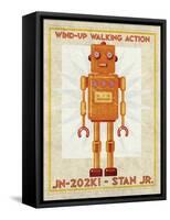 Stan Jr. Box Art Robot-John W Golden-Framed Stretched Canvas