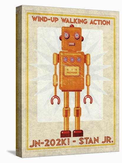 Stan Jr. Box Art Robot-John W Golden-Stretched Canvas