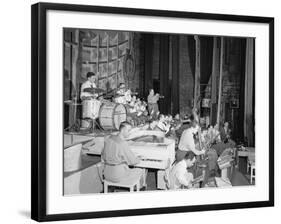 Stan Kenton, Laurindo Almeida, Eddie Safranski, Bob Cooper, Art Pepper, Shelly Manne et al-William Paul Gottlieb-Framed Photographic Print