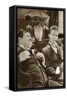 Stan Laurel and Oliver Hardy, American-Based Comedy Duo, 1933-null-Framed Stretched Canvas