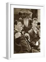 Stan Laurel and Oliver Hardy, American-Based Comedy Duo, 1933-null-Framed Giclee Print