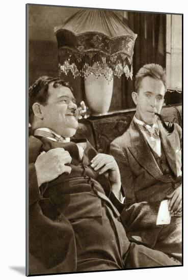 Stan Laurel and Oliver Hardy, American-Based Comedy Duo, 1933-null-Mounted Giclee Print