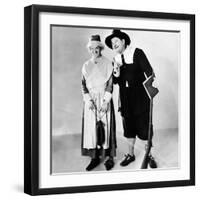 Stan Laurel and Oliver Hardy in a Thanksgiving-Themed Mgm Publicity Shot, Early 1930S-null-Framed Photo