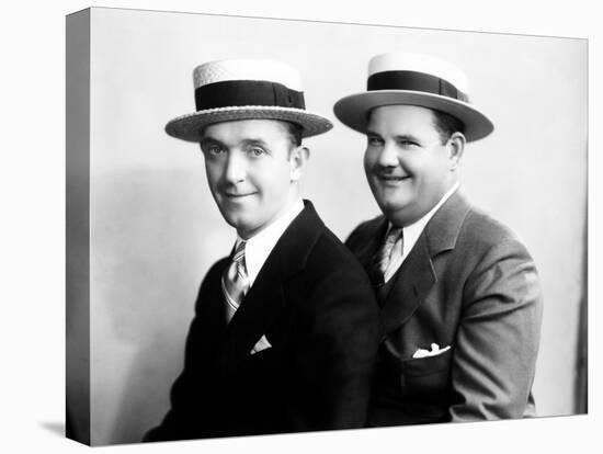 Stan Laurel and Oliver Hardy [Laurel & Hardy] in Early Hal Roach Studio Portrait Shot, c. Mid 1920s-null-Stretched Canvas