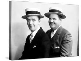 Stan Laurel and Oliver Hardy [Laurel & Hardy] in Early Hal Roach Studio Portrait Shot, c. Mid 1920s-null-Stretched Canvas