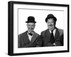 Stan Laurel, Oliver Hardy, c.1940s-null-Framed Photo