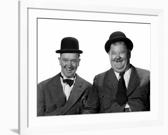 Stan Laurel, Oliver Hardy, c.1940s-null-Framed Photo