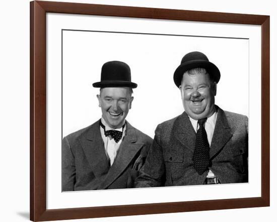 Stan Laurel, Oliver Hardy, c.1940s-null-Framed Photo