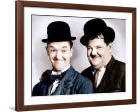 Stan Laurel, Oliver Hardy, ca. 1930s-null-Framed Photo