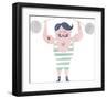 Stan the Strong Man-Clara Wells-Framed Giclee Print