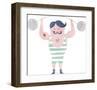 Stan the Strong Man-Clara Wells-Framed Giclee Print