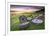 Stanage Edge Millstones at Sunrise, Peak District National Park, Derbyshire-Andrew Sproule-Framed Photographic Print