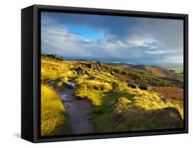 Stanage Edge, Peak District National Park, Derbyshire, England-Alan Copson-Framed Stretched Canvas