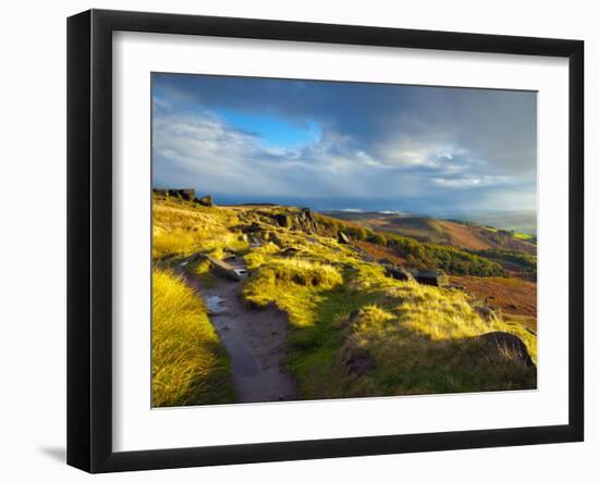 Stanage Edge, Peak District National Park, Derbyshire, England-Alan Copson-Framed Photographic Print