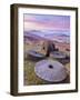 Stanage Edge Wheelstones (Millstones) and Frosty Winter Moorland Sunrise, Peak District National Pa-Neale Clark-Framed Photographic Print