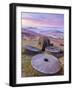 Stanage Edge Wheelstones (Millstones) and Frosty Winter Moorland Sunrise, Peak District National Pa-Neale Clark-Framed Photographic Print