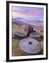 Stanage Edge Wheelstones (Millstones) and Frosty Winter Moorland Sunrise, Peak District National Pa-Neale Clark-Framed Photographic Print