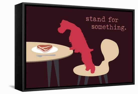 Stand - Darker Version-Dog is Good-Framed Stretched Canvas