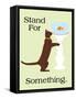 Stand for Something-Cat is Good-Framed Stretched Canvas