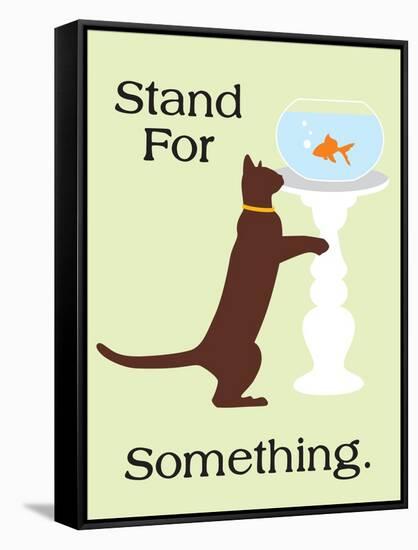 Stand for Something-Cat is Good-Framed Stretched Canvas