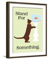 Stand for Something-Cat is Good-Framed Art Print