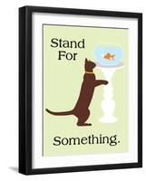 Stand for Something-Cat is Good-Framed Art Print
