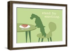 Stand - Green Version-Dog is Good-Framed Art Print