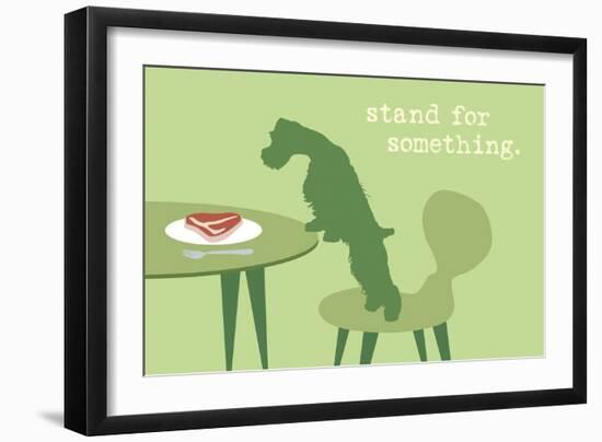Stand - Green Version-Dog is Good-Framed Art Print