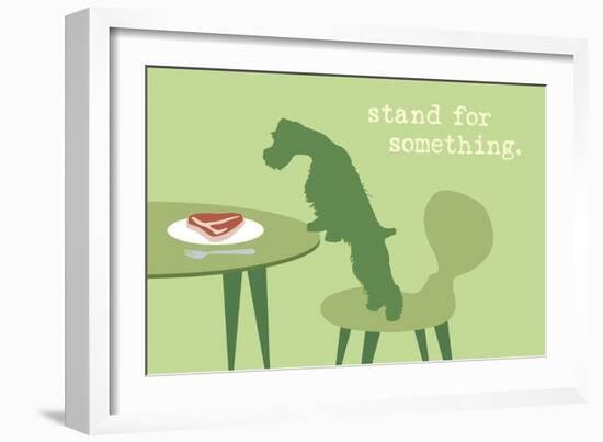 Stand - Green Version-Dog is Good-Framed Art Print