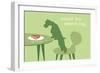 Stand - Green Version-Dog is Good-Framed Art Print