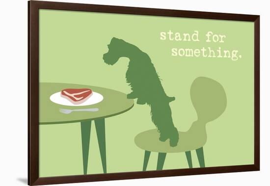 Stand - Green Version-Dog is Good-Framed Art Print