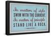 Stand Like A Rock Thomas Jefferson Quote Art Print Poster-null-Framed Poster