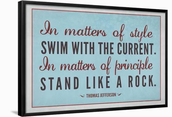 Stand Like A Rock Thomas Jefferson Quote Art Print Poster-null-Framed Poster