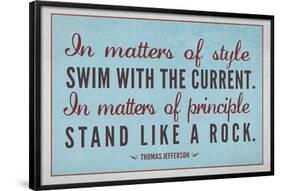 Stand Like A Rock Thomas Jefferson Quote Art Print Poster-null-Framed Poster