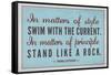 Stand Like A Rock Thomas Jefferson Quote-null-Framed Stretched Canvas