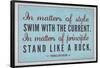 Stand Like A Rock Thomas Jefferson Quote-null-Framed Poster