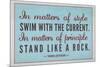 Stand Like A Rock Thomas Jefferson Quote-null-Mounted Poster