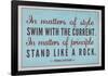 Stand Like A Rock Thomas Jefferson Quote-null-Framed Poster