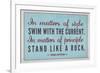 Stand Like A Rock Thomas Jefferson Quote-null-Framed Art Print