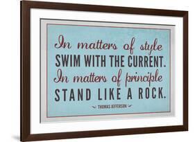 Stand Like A Rock Thomas Jefferson Quote-null-Framed Art Print