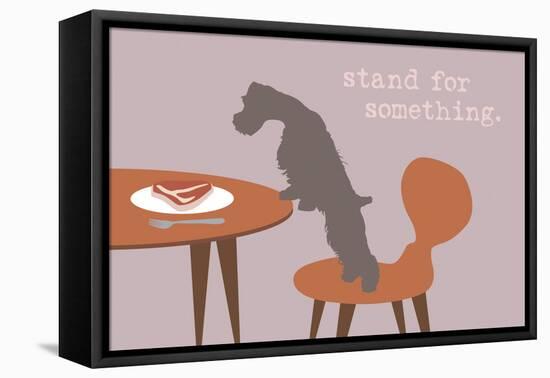 Stand - Naturals Version-Dog is Good-Framed Stretched Canvas