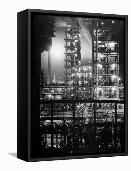 Stand Oil of Baton Rouge Refinery Helps Make Rubber, High-Octane Gasoline and Explosives-Andreas Feininger-Framed Stretched Canvas