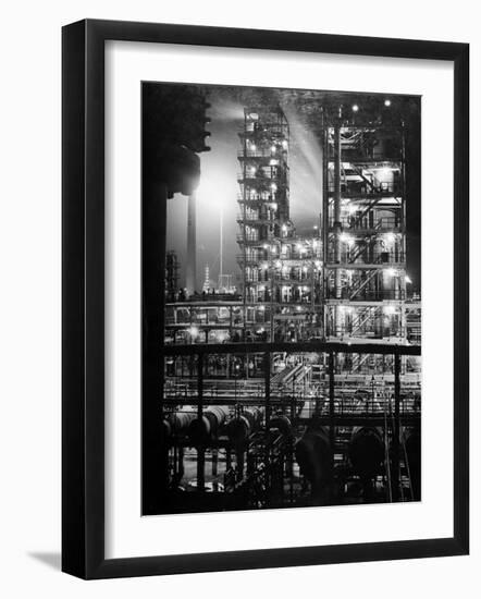 Stand Oil of Baton Rouge Refinery Helps Make Rubber, High-Octane Gasoline and Explosives-Andreas Feininger-Framed Photographic Print