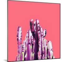 STAND TALL Cactus on Coral-Dominique Vari-Mounted Art Print