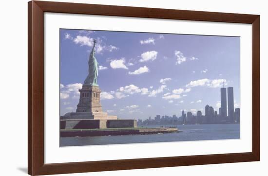 Stand Tall for Freedom-Statue Lib and Wtc-Steve Vidler-Framed Art Print